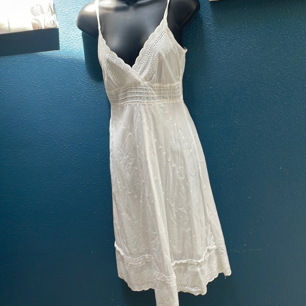 Vintage White Linen Dress